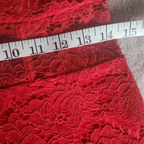 Gorgeous Express Red Lace Corset Waist Cocktail Dress - Picture 7 of 10